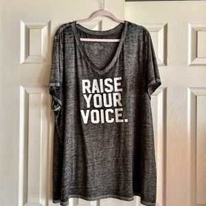 Plus size graphic tee shirt